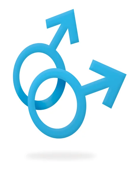 Gay male symbol — Stock Photo, Image