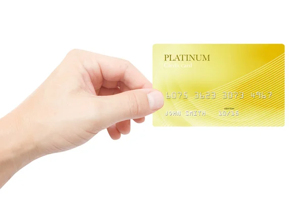 Holding credit card — Stock Photo, Image
