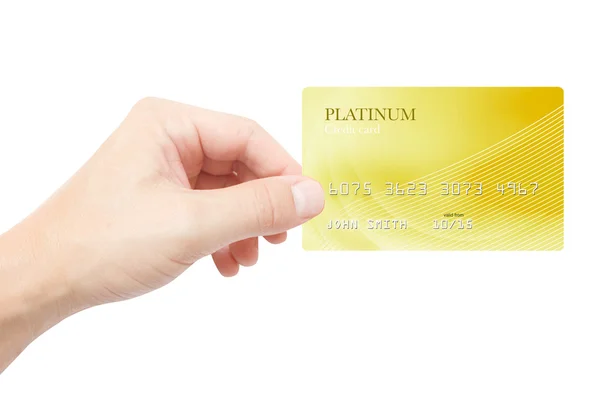 stock image Holding credit card