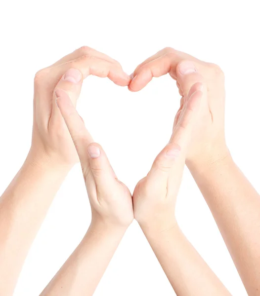 Heart shaped by hands — Stock Photo, Image