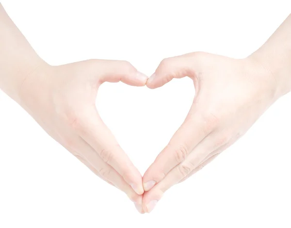 Heart shaped by hands — Stock Photo, Image