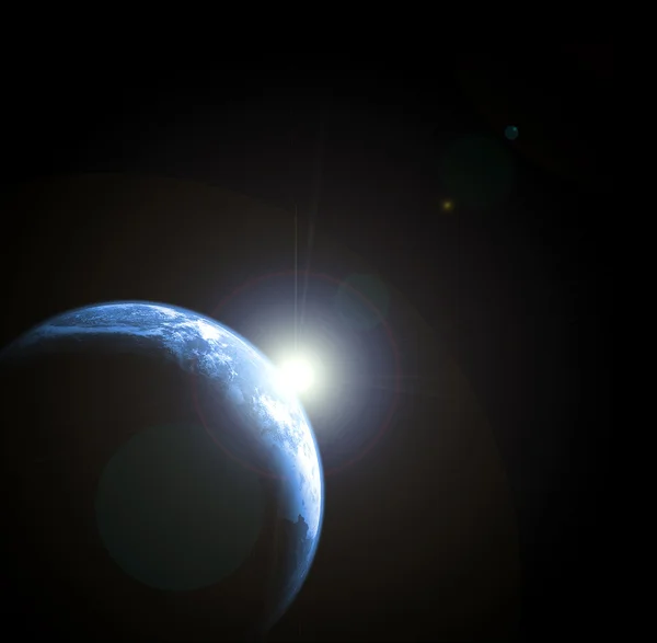 우주로부터의 지구 — 스톡 사진