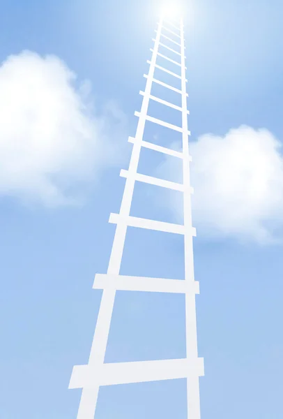 Aufstieg auf der Leiter — Stockfoto