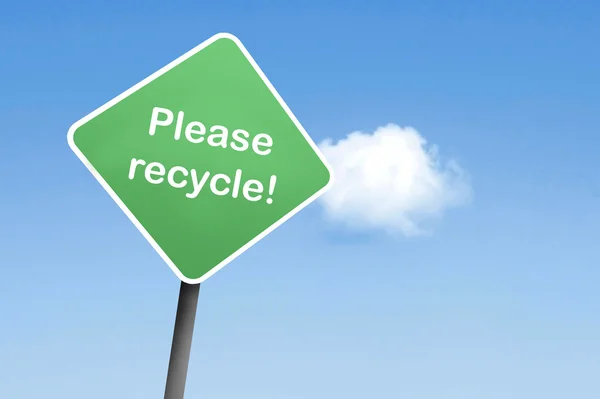 Please recycle — Stock Photo, Image
