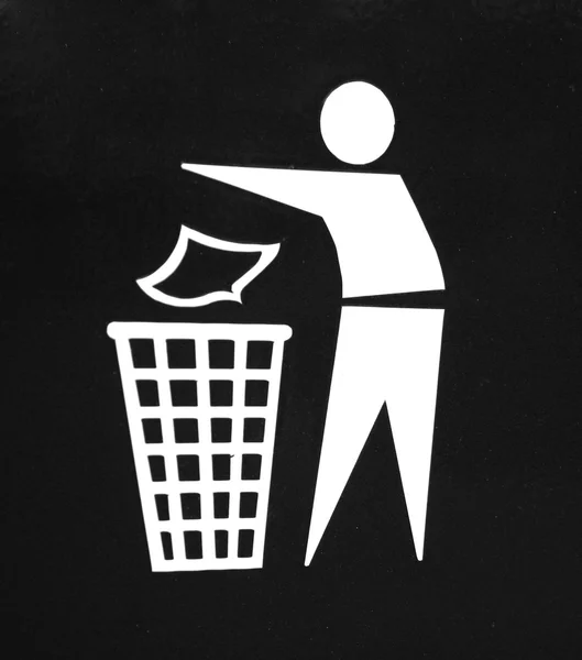 Afval van pictogram — Stockfoto
