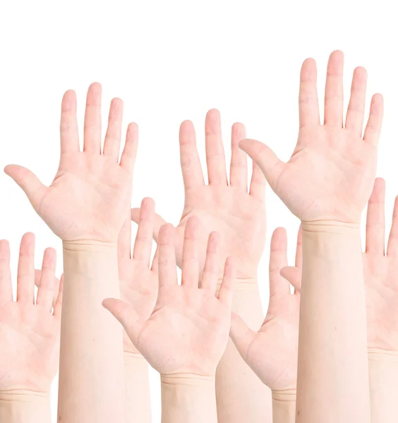 Mãos levantadas — Fotografia de Stock