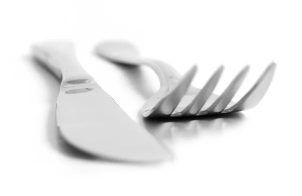 En gaffel och kniv — Stockfoto