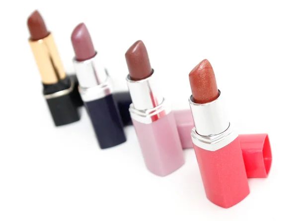 Lipsticks in a row — Stock Photo, Image
