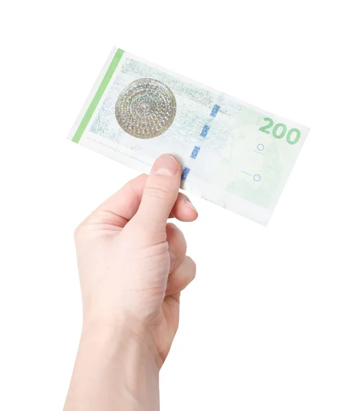 Een nota van 200 Deense kronen — Stockfoto