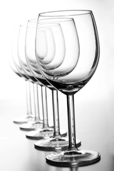 Boş şarap bardakları — Stok fotoğraf