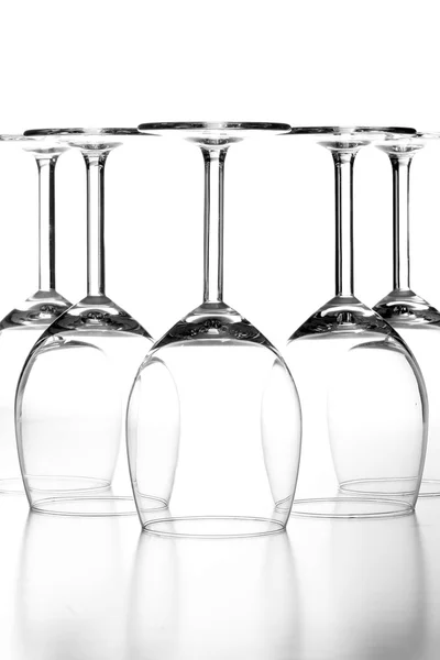 Vasos de vino vacíos —  Fotos de Stock