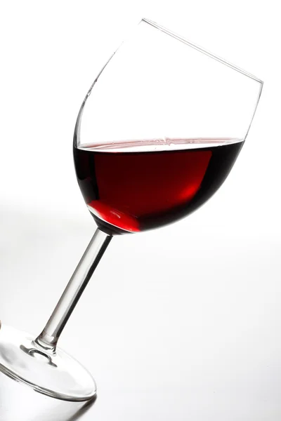 Tilted red wine — Stock Photo, Image