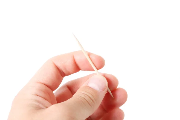Hand holding toothpicks — Stock Photo, Image