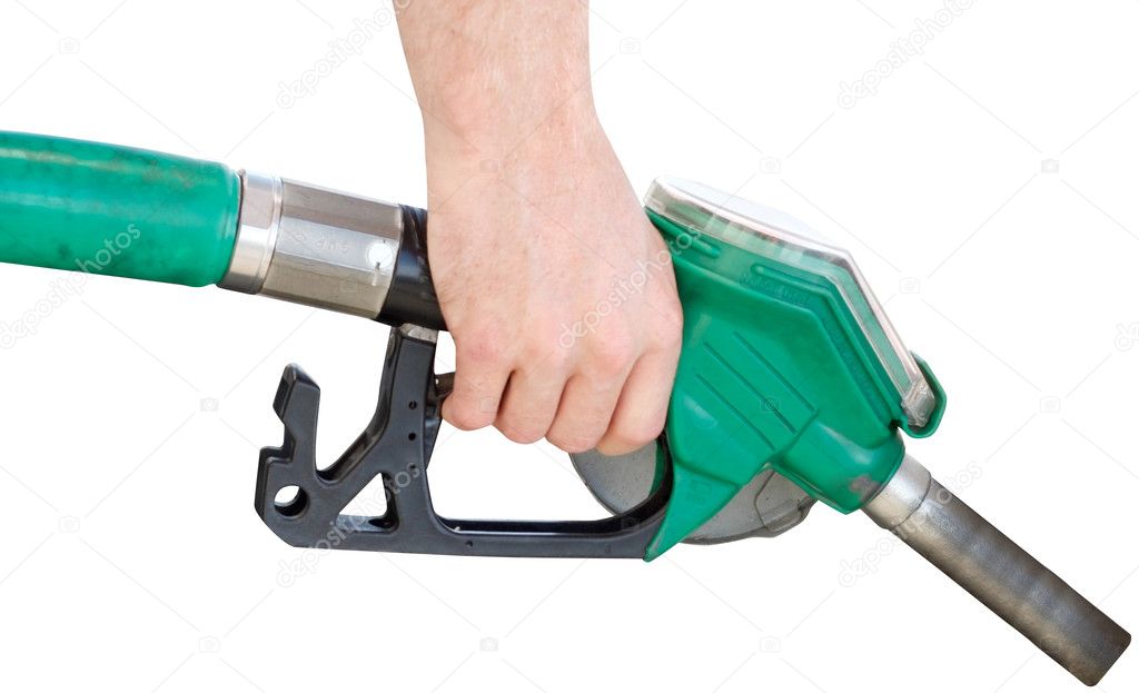 A man pumping gas