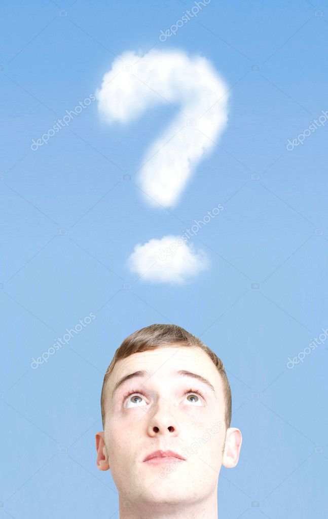 Question mark in the sky