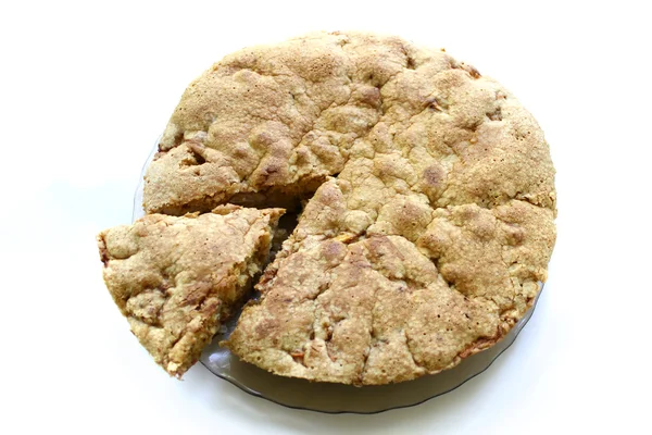 Яблучний пиріг, ізольовані — стокове фото