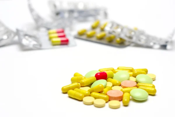Pills on a white — Stockfoto