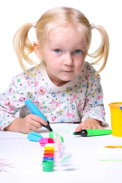 Malé dítě, kresba — Stock fotografie