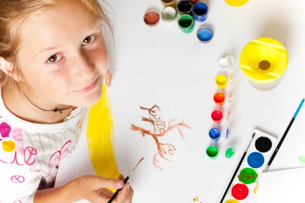 Little child drawing — Stock Photo, Image