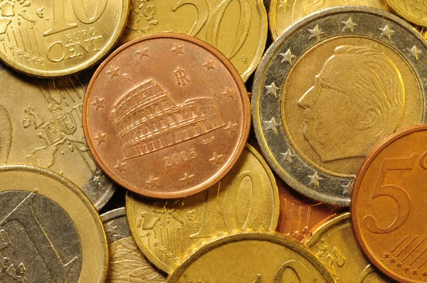Euro cent coin currency — Stock Photo, Image
