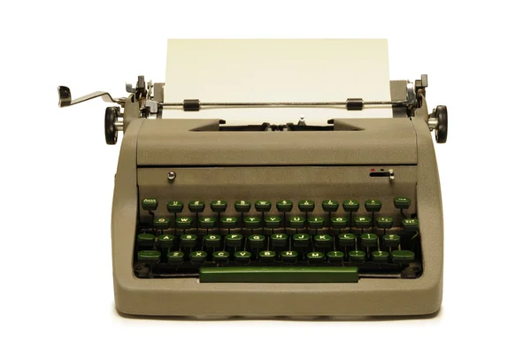 20 世纪 50 年代复古打字机上白 — 图库照片