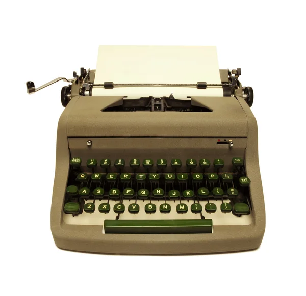 Vintage 1950 machine à écrire sur blanc — Photo