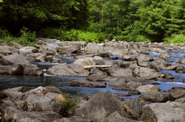 Rock-filled stream clipart