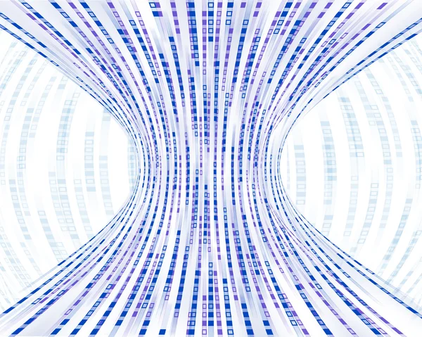 Cajas azules que fluyen que representan el código binario que está siendo restringido por — Foto de Stock