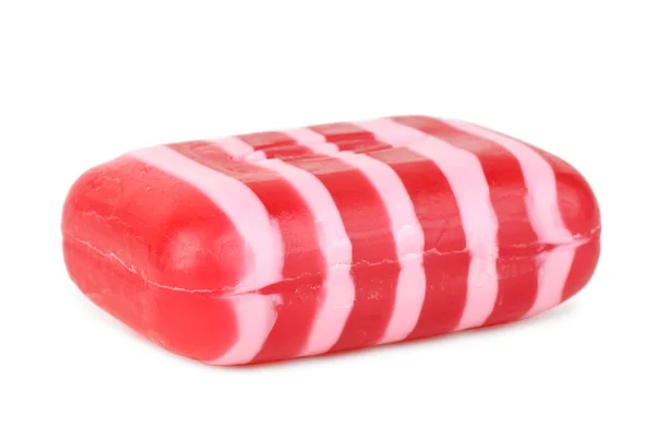 Pedaço de sabonete listrado roxo-rosa — Fotografia de Stock