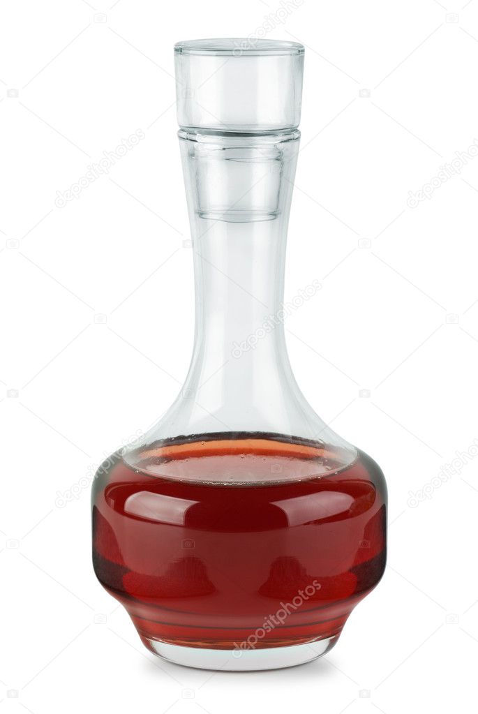 Small decanter with red wine vinegar