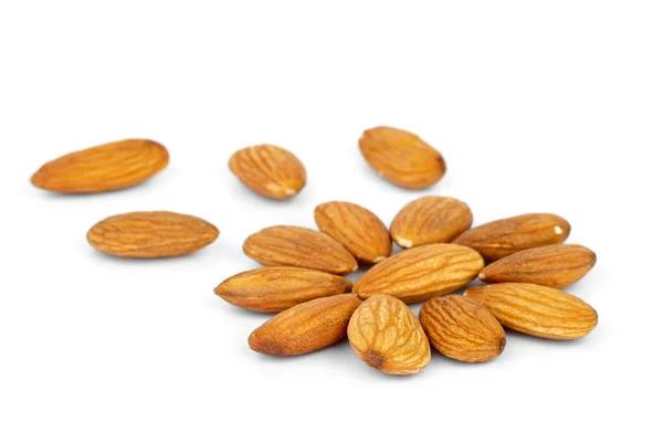 Few almonds in the shape of flower — Stock Photo, Image