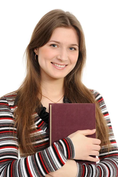 Student meisje met boeken — Stockfoto