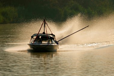 Backlit boat clipart