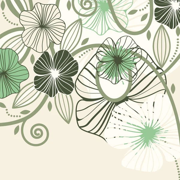 Фон з абстрактними квітами і плямами — стоковий вектор