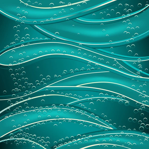 带气泡的水背景 — 图库矢量图片