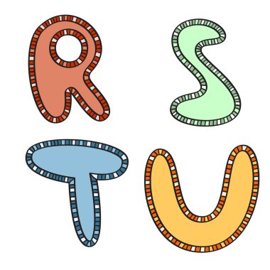 vektör etnik harfleri latin alfabesi