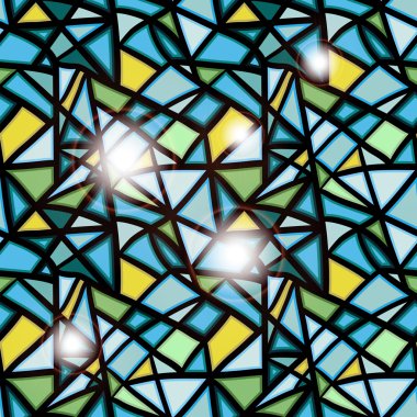 vector seamless stainglass window abstract background clipart