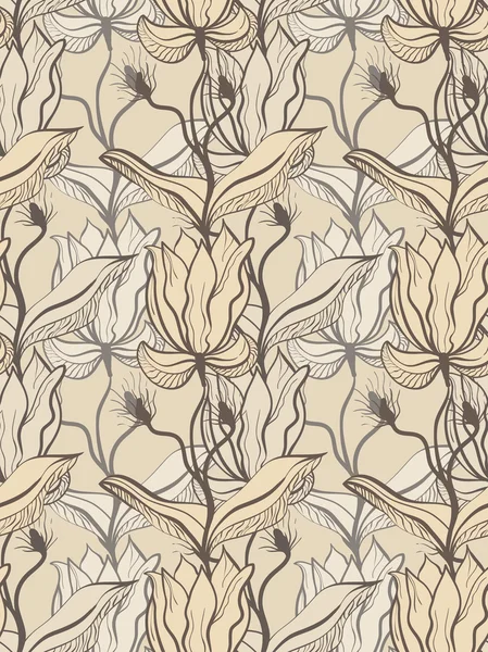 Vektor nahtlosen Hintergrund mit abstrakten Blumen — Stockvektor
