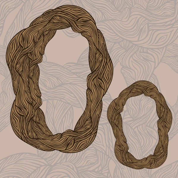 矢量"o"字母的橡树木纹理的无缝木 — 图库矢量图片