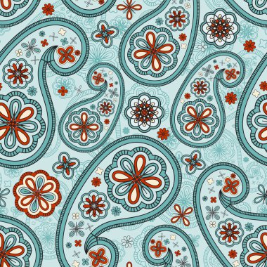 vector seamless pattern in eastern style clipart