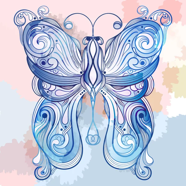 Vektor blauer Schmetterling — Stockvektor