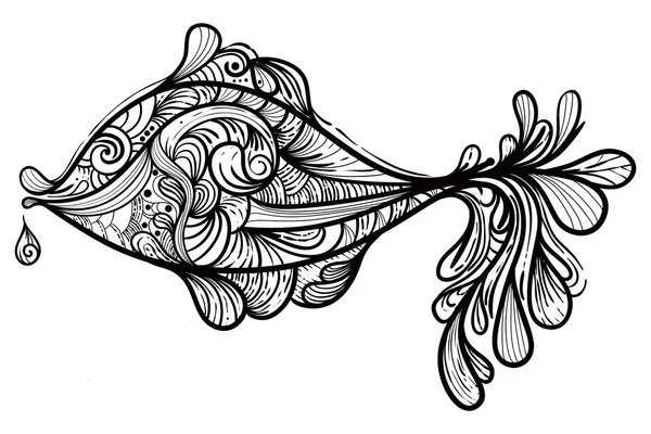 Monochromatický ryba — Stock fotografie