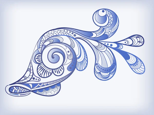 Vecteur abstrait bleu poisson — Image vectorielle
