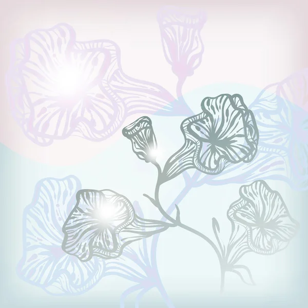 抽象的な花のベクトルの背景 — ストックベクタ