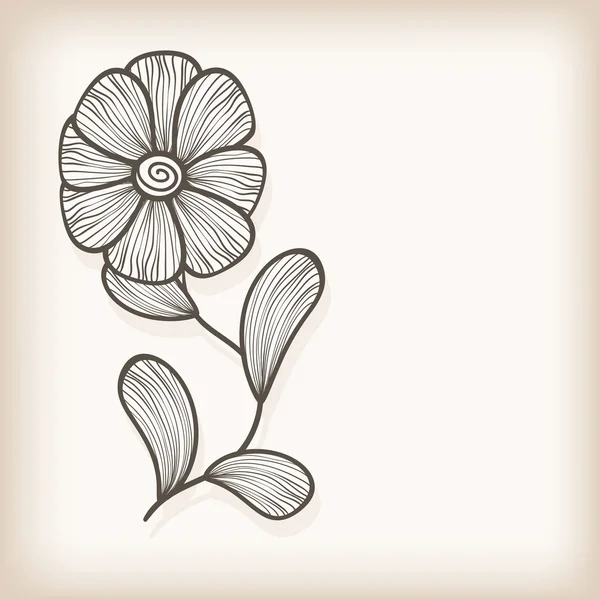 Vektor-Grußkarte mit Blume — Stockvektor