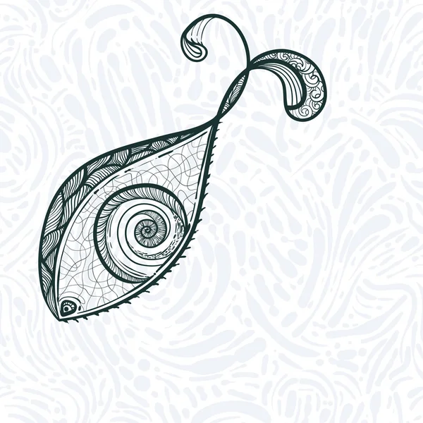 Векторная рыба в форме глаз на бесшовном водном фоне — стоковый вектор