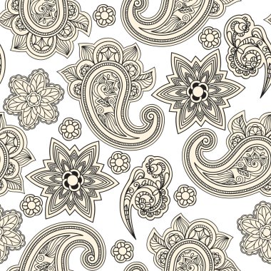 vector seamless paisley background, clipart