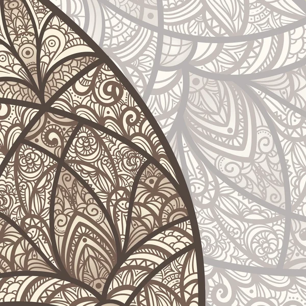 Векторный ручной рисунок фона с цветочными элементами — стоковый вектор