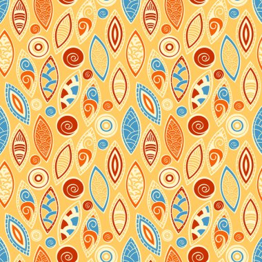 vector seamless background in ethnic style, clipart