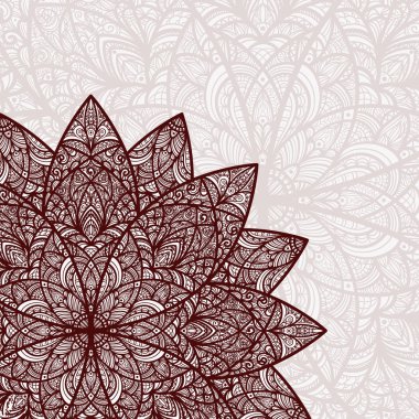 vector hand drawn abstract flower clipart